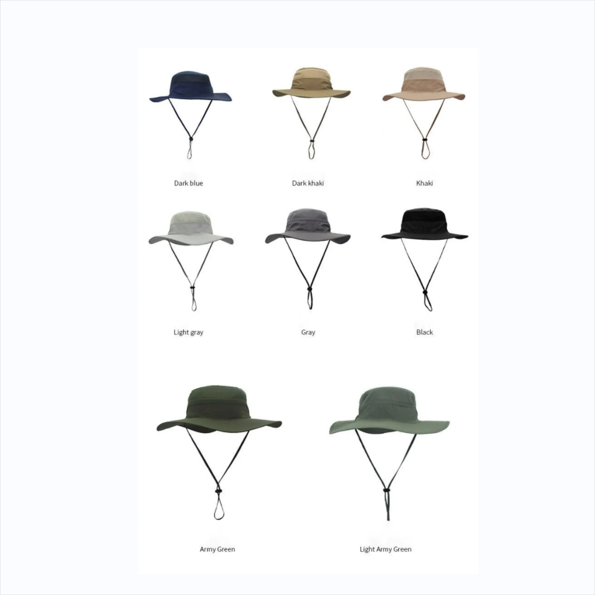 Wide Brim Fisherman Hat Chin Drawstring 1