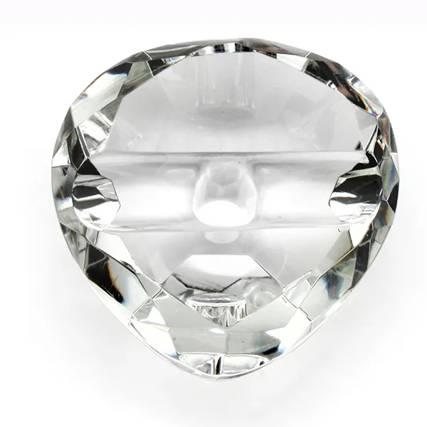 Crystal Wedding Pen Stand Paperweight - Heart 5