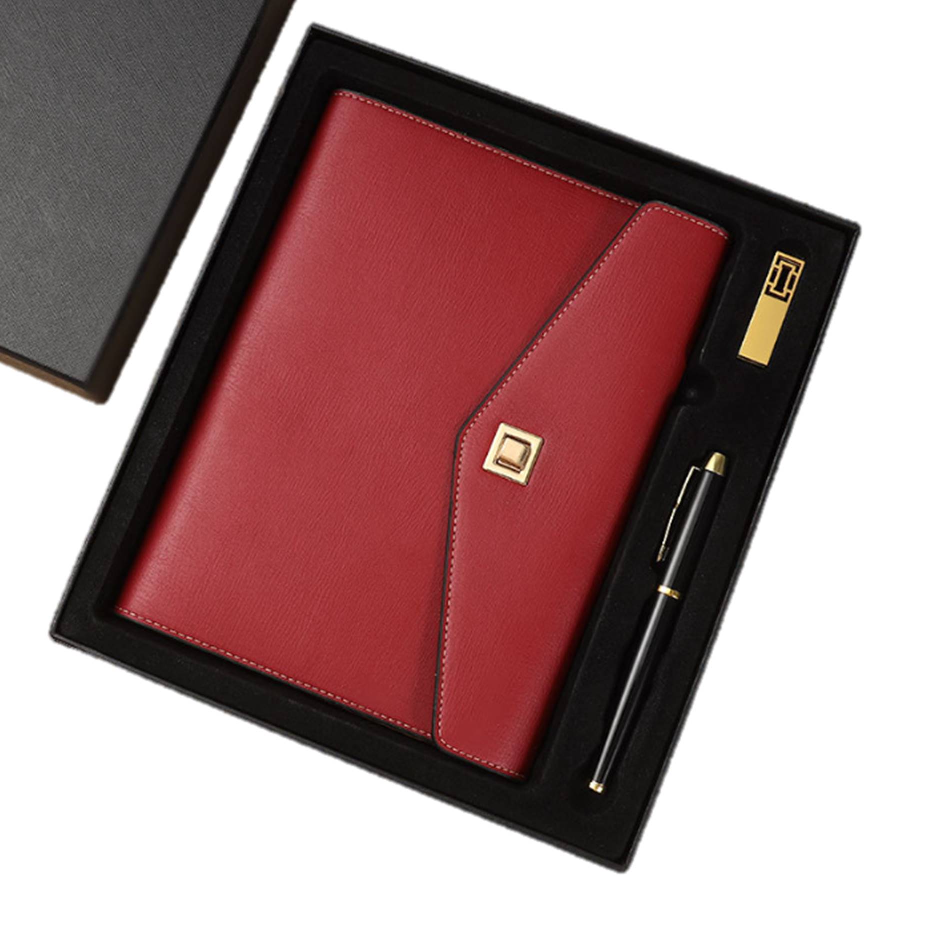 Notebook Pen And Flash Drive Business Set 4