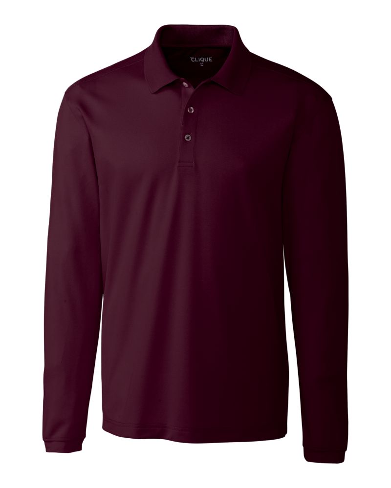 Clique Ice Pique Tech Mens Long Sleeve Polo 25