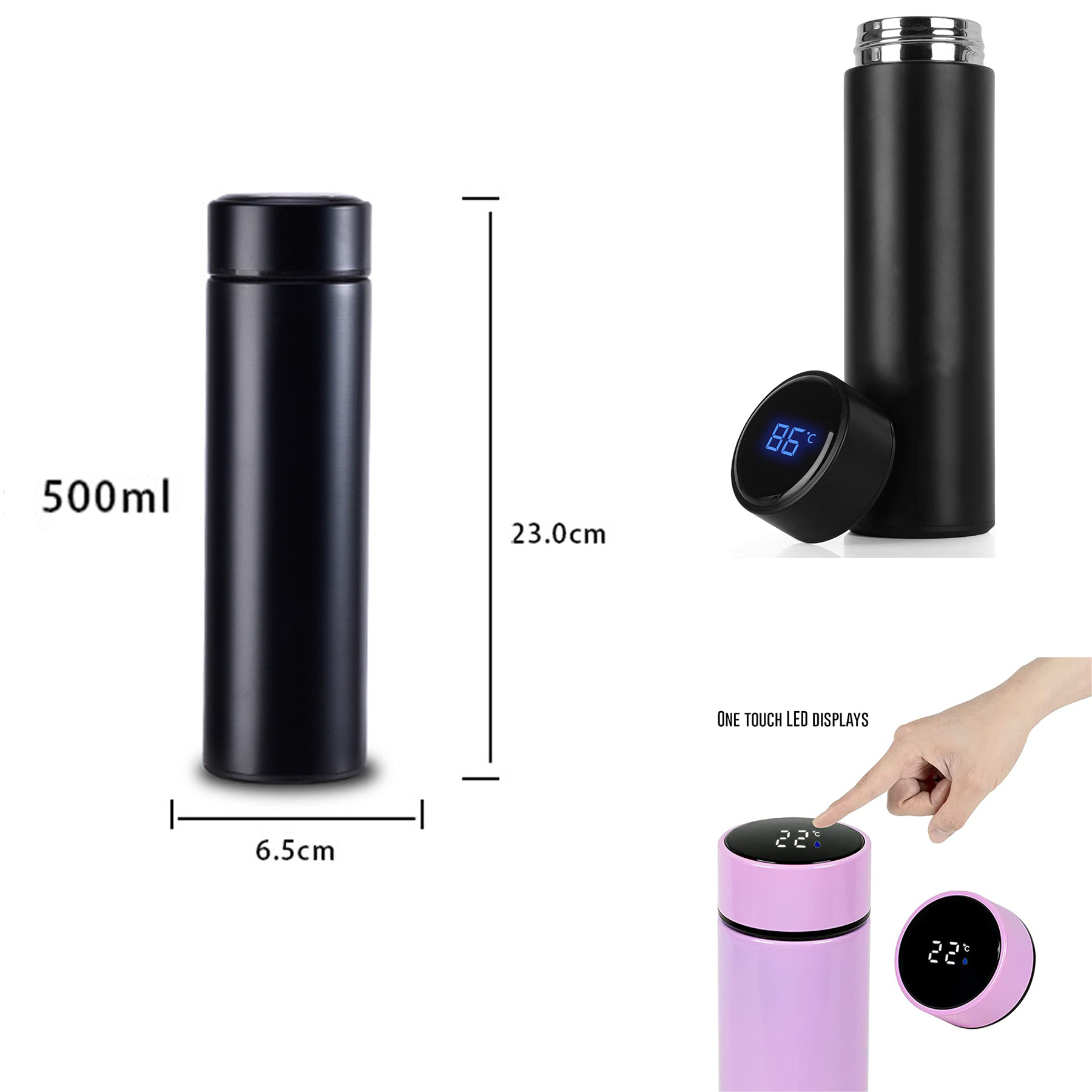 LCD Temperature Display Vacuum Cup 16.9oz 1