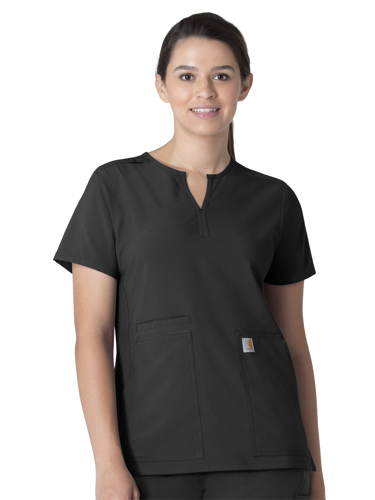 Force Essentials Women's Three-Pocket Notch Neck Top