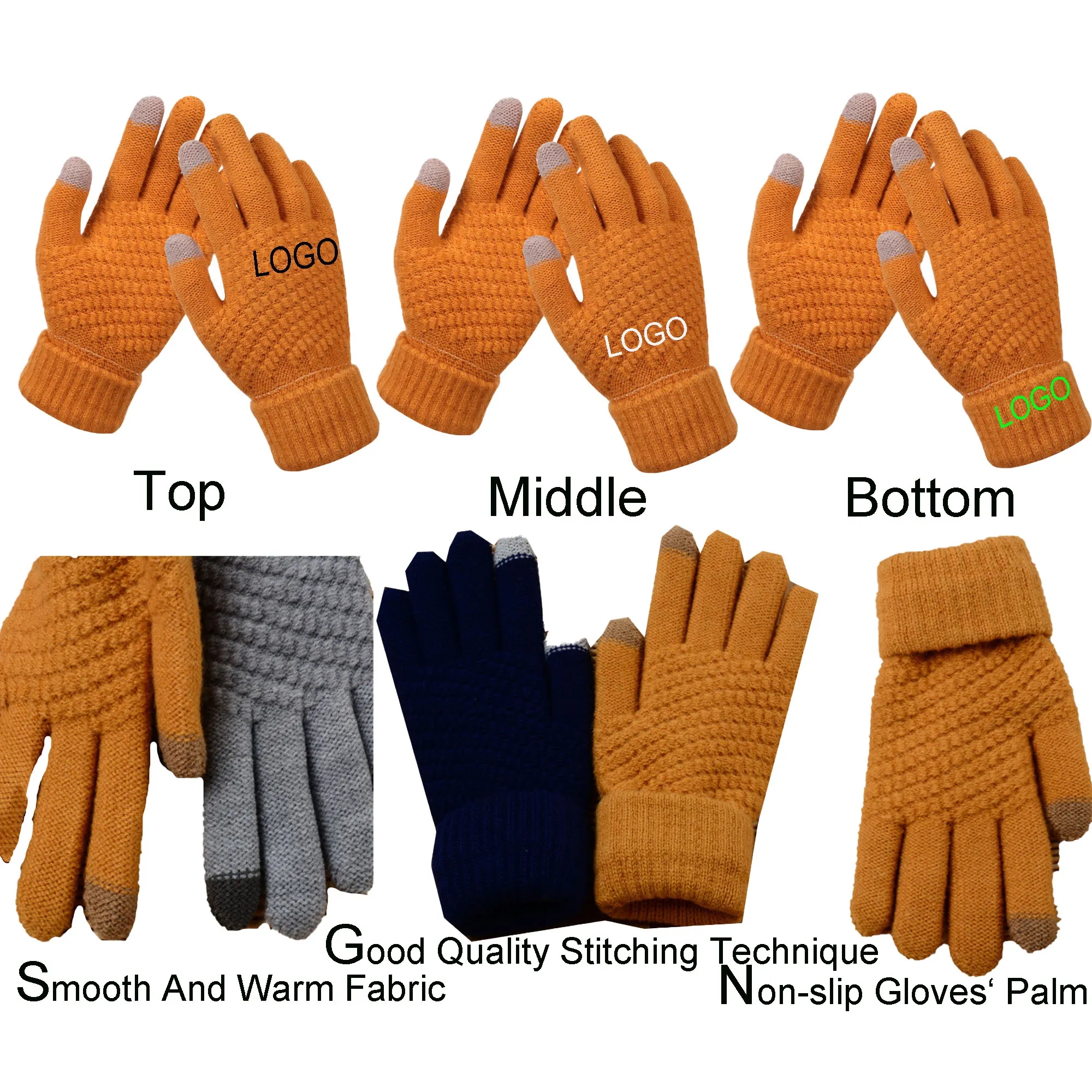 Spot Winter Text Full Color Gloves 3