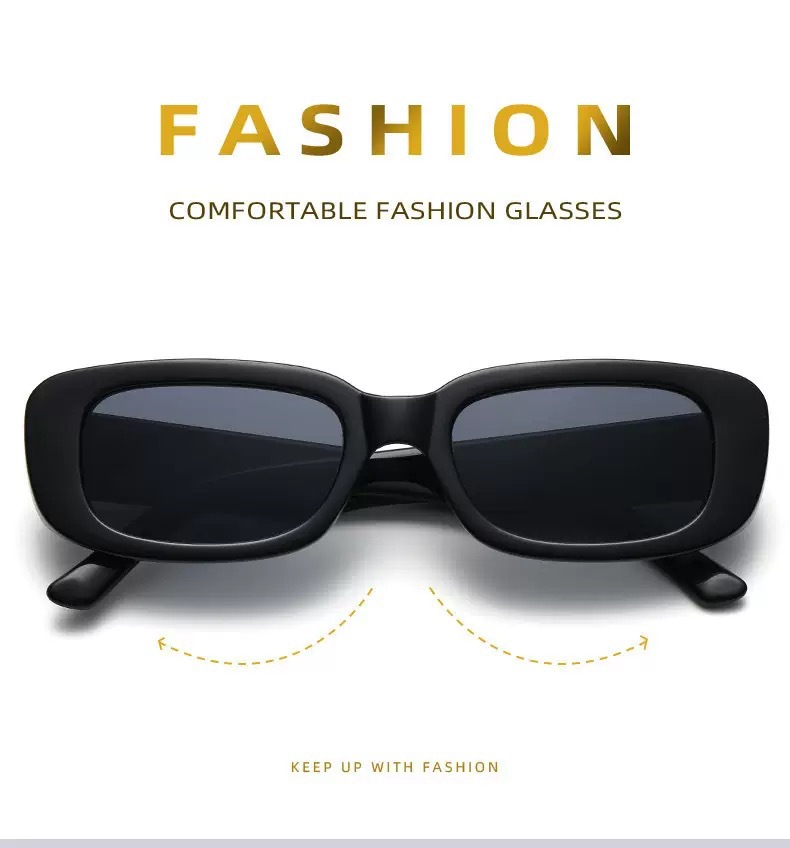 Rectangle Retro Fashion Sunglasses for Women Men 2
