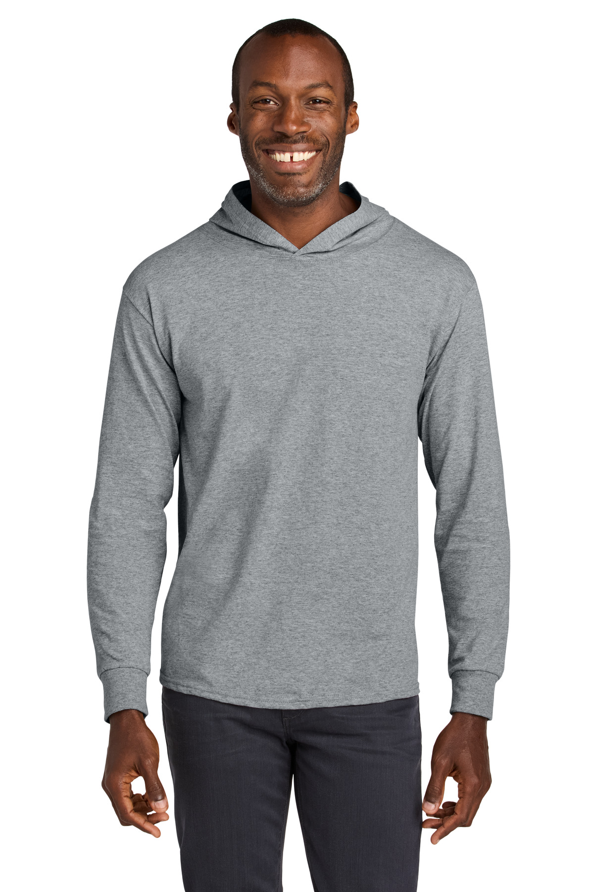 Jerzees Classics Unisex Cotton Long Sleeve Hooded T-Shirt 363LH 4