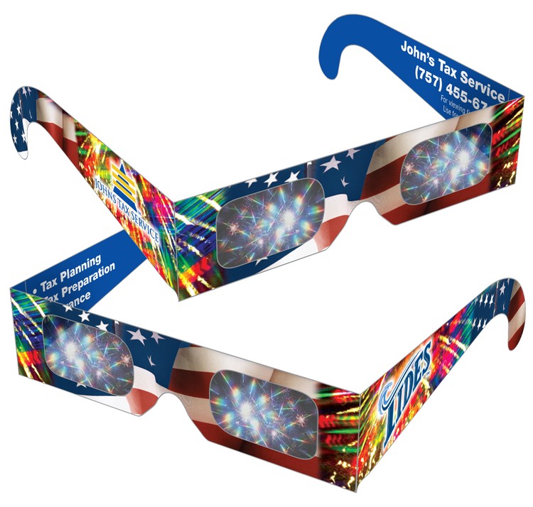 Fireworks Glasses - American Flag #2 - Retail Displays 1