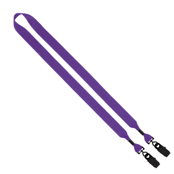 3/4" 2-Ended Polyester Lanyard with Metal Crimp & Metal Bulldog Clip 13