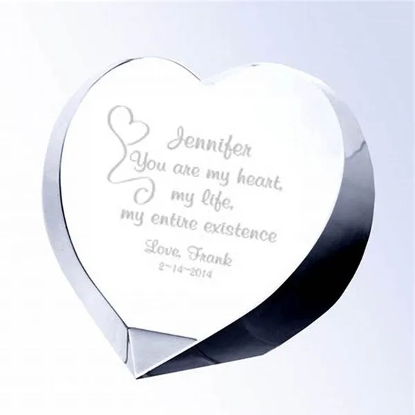 Personalized Crystal Always In My Heart Paperweight 2