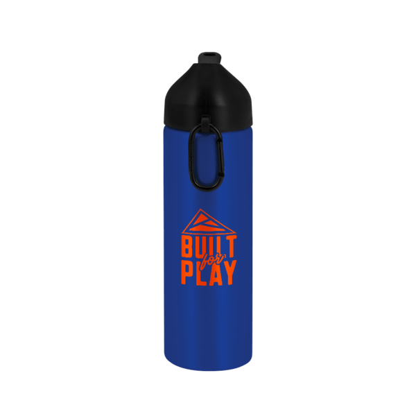 EasyFlow Recycled Aluminum Bottle w Straw Lid, custom water bottle with logo imprint 44