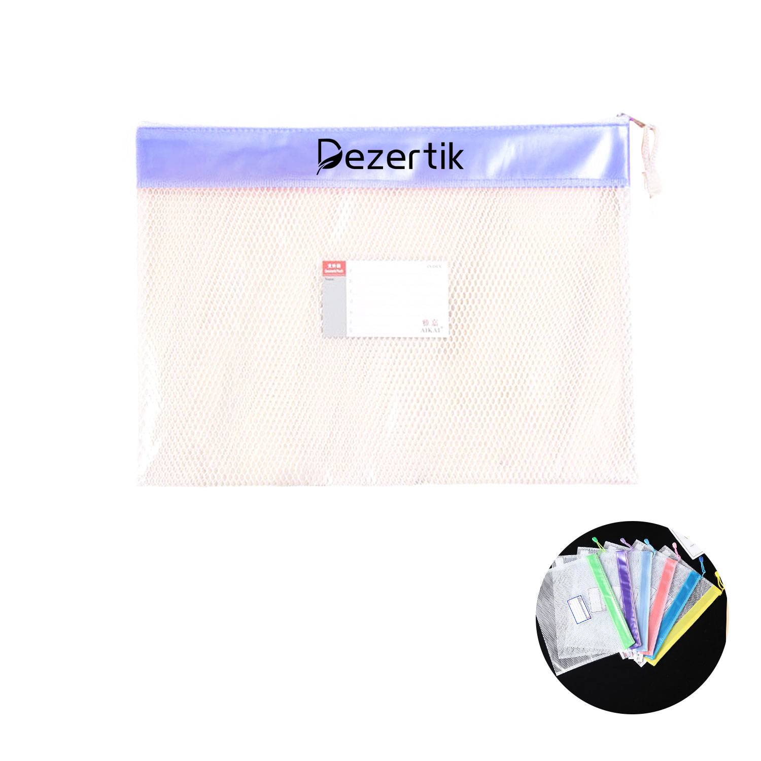 Transparent Mesh PVC Zippered Bag Semi-transparent Document 1