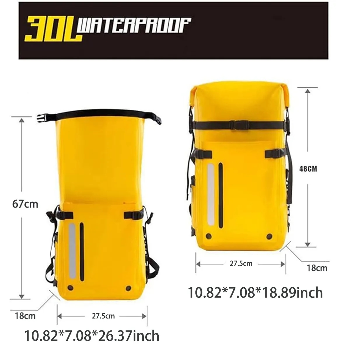 Over Shoulder PVC Waterproof Hiking Backpack 5