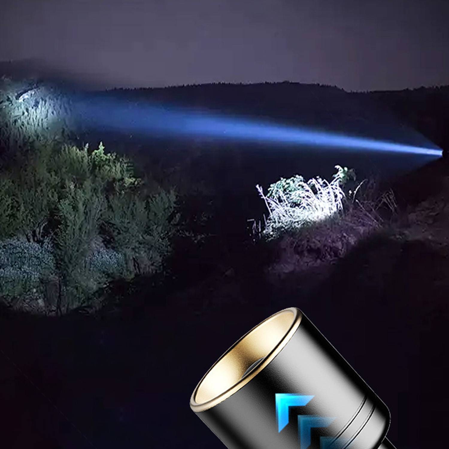 3-Mode Rechargeable Laser Flashlight – Portable for Outdoors 5