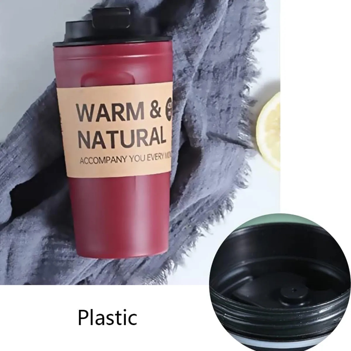 Portable Leak-Proof Clamshell Reusable Travel Coffee Mug 6