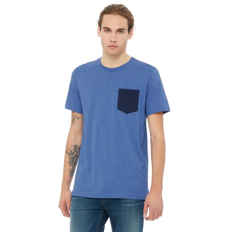 Bella Mens Jersey Short-Sleeve Pocket T-Shirt 1