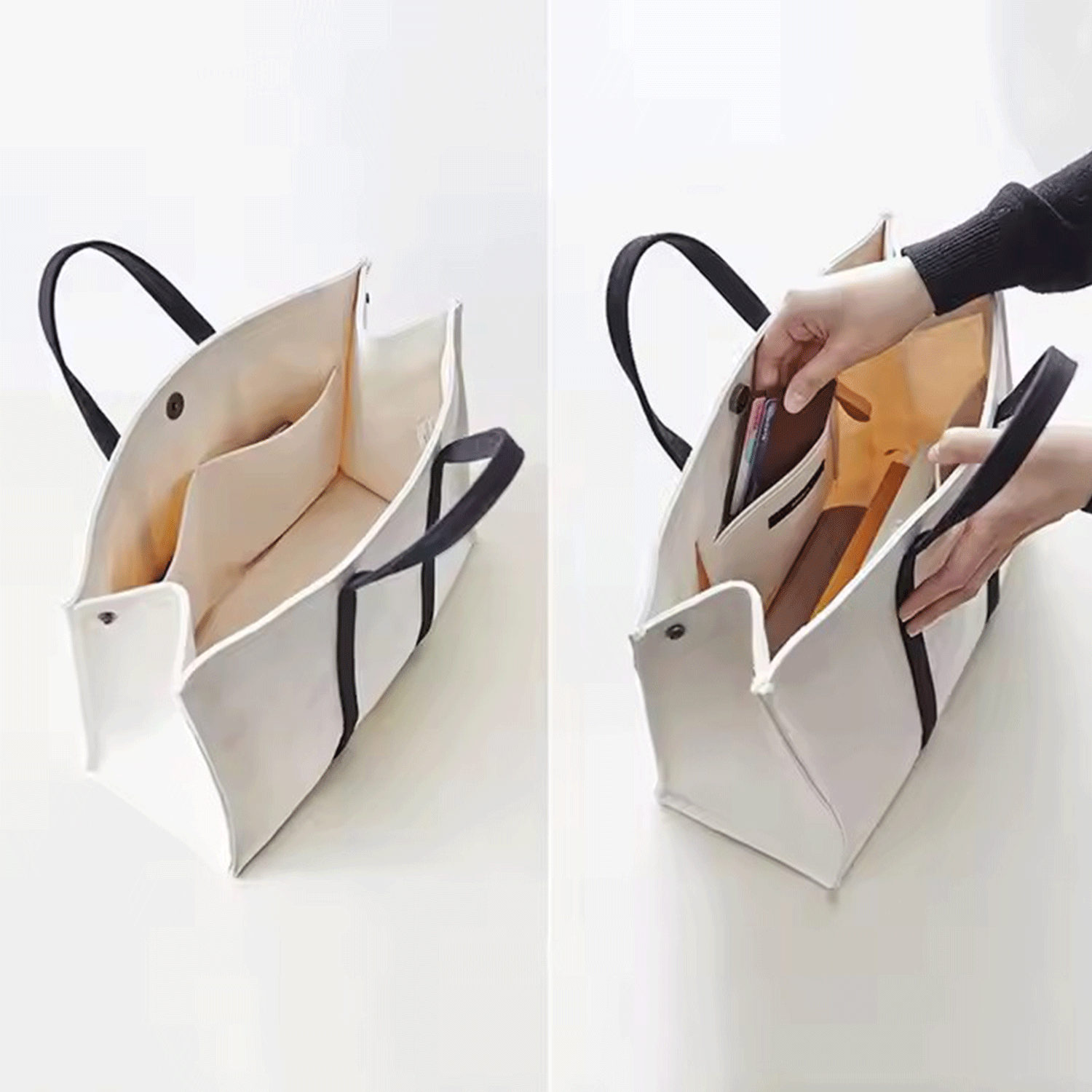 Eco-friendly spacious daily use Cotton Canvas Tote Handbag, custom tote bag with logo imprint 6