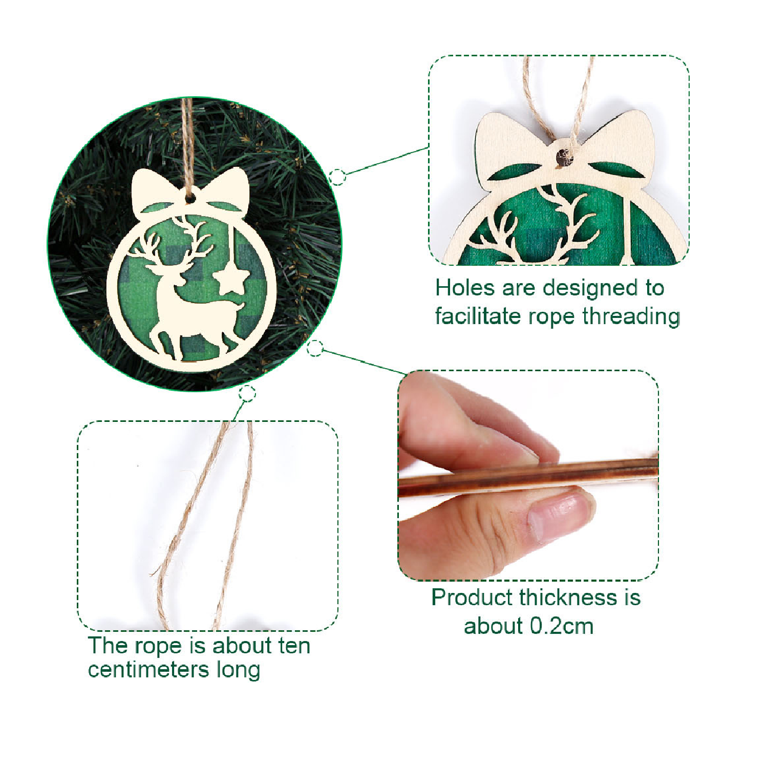 Wooden Christmas Ornament 3