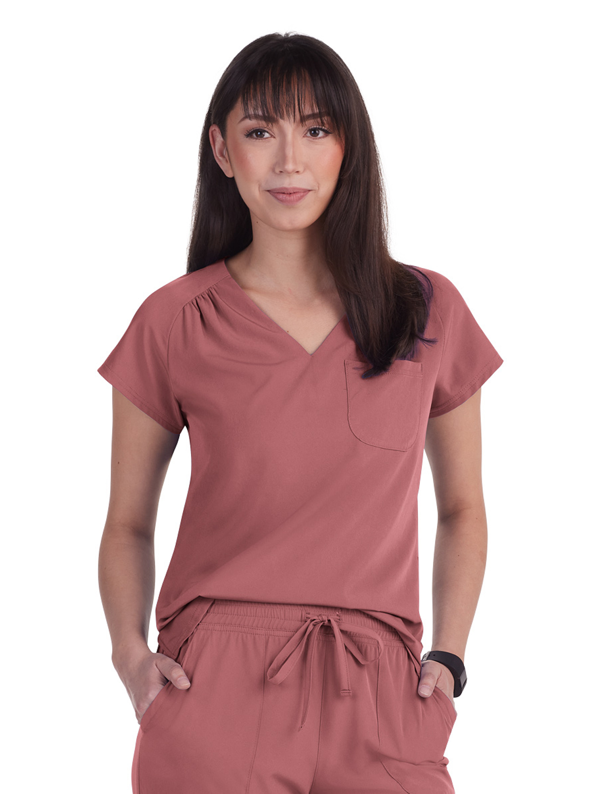 koi - Planet koi - Women's One-Pocket Heart-Shaped Neckline Eco-Friendly Kailani Top 17
