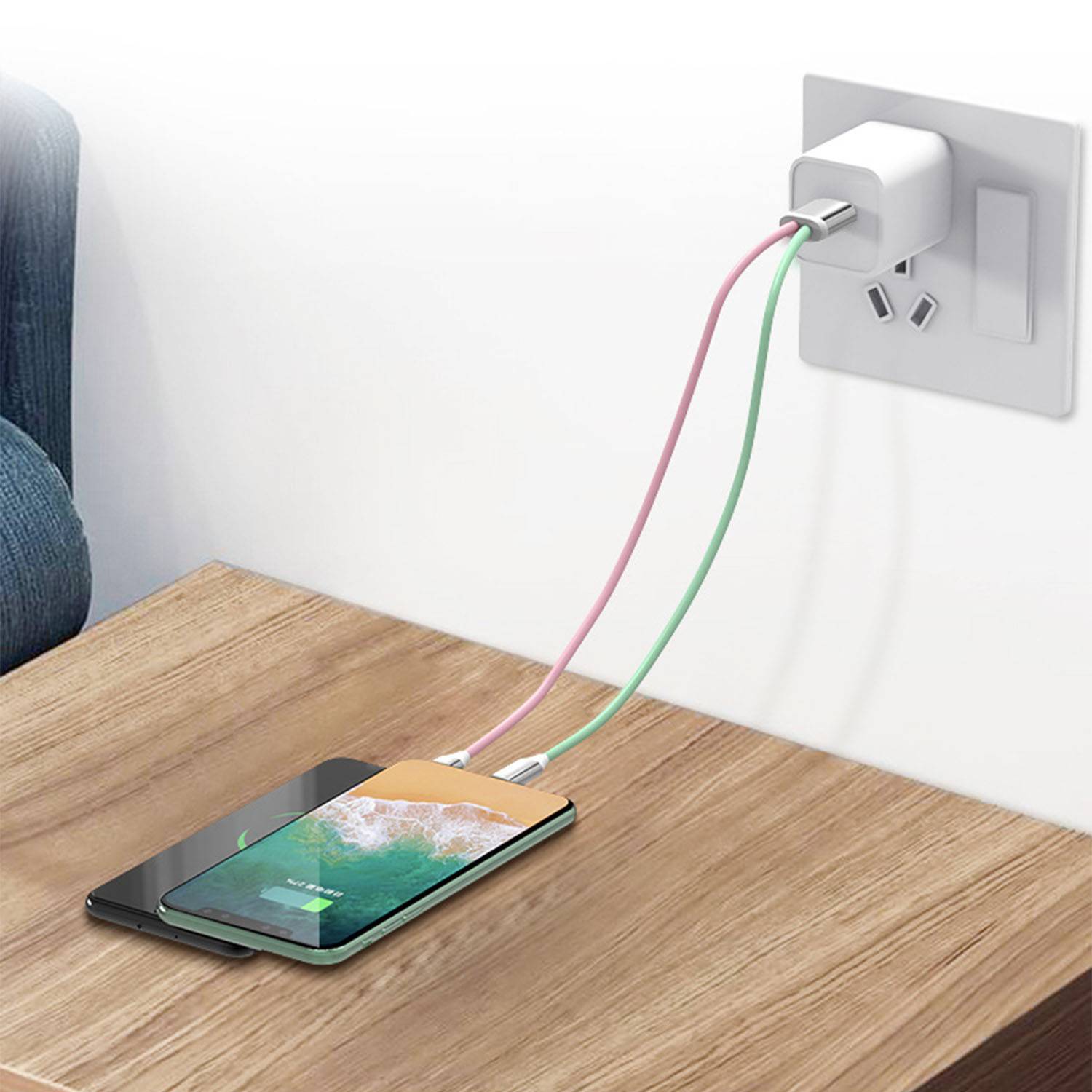 5A super fast charging one to three data cable 3