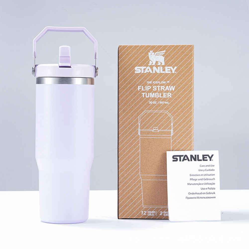 Vacuum insulated water bottle with straw 3