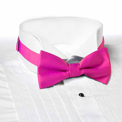 Fuchsia Banded Bow Tie 1