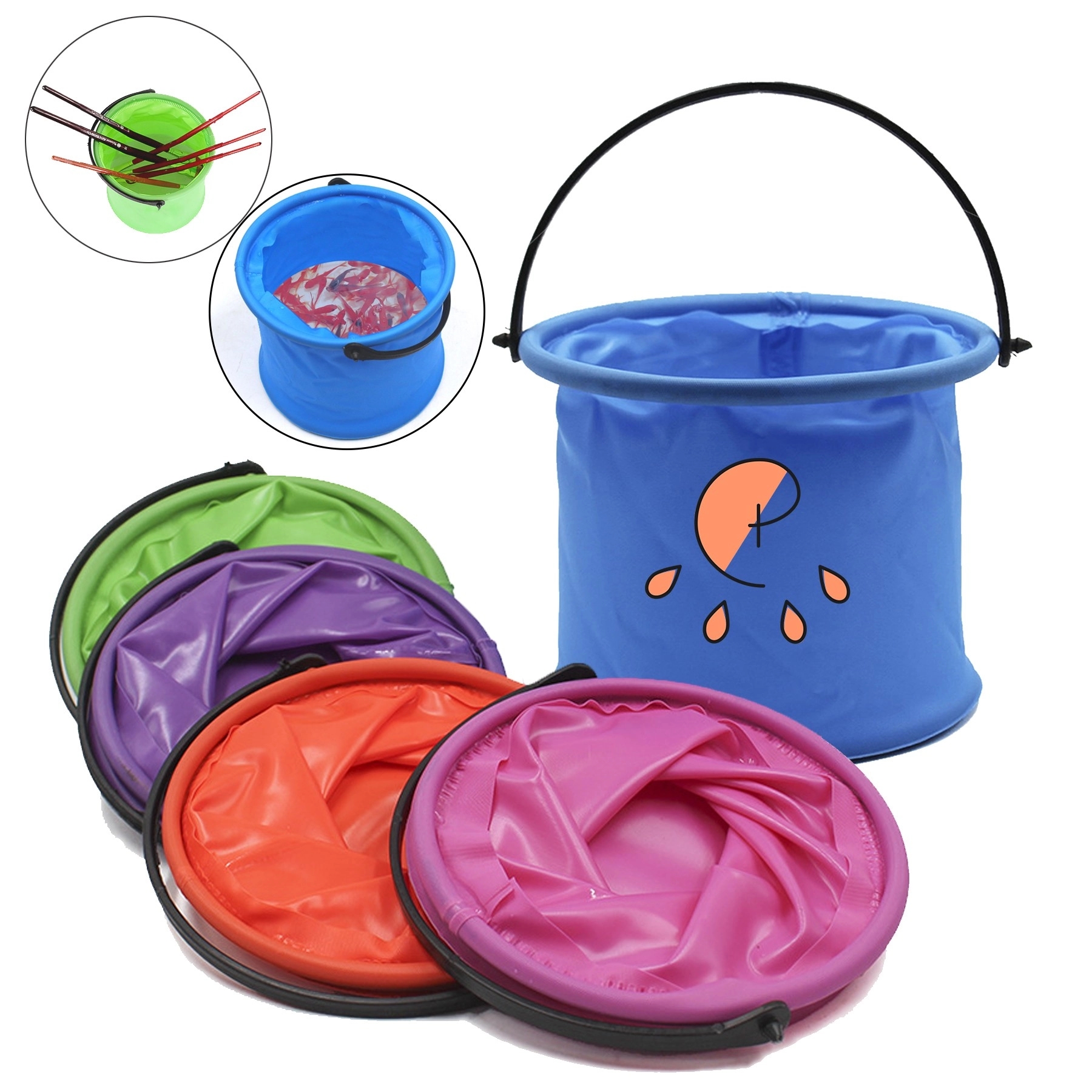 Foldable Fishing Painting Bucket 1