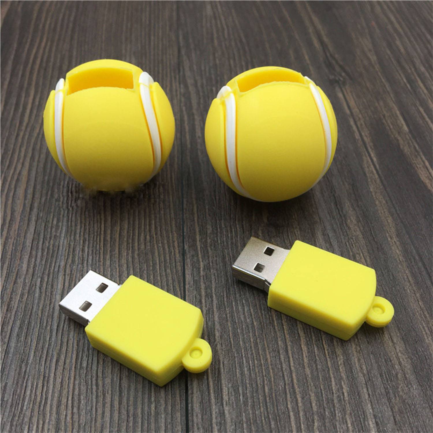 PVC spherical creative cartoon tennis U-disk 64GB 3