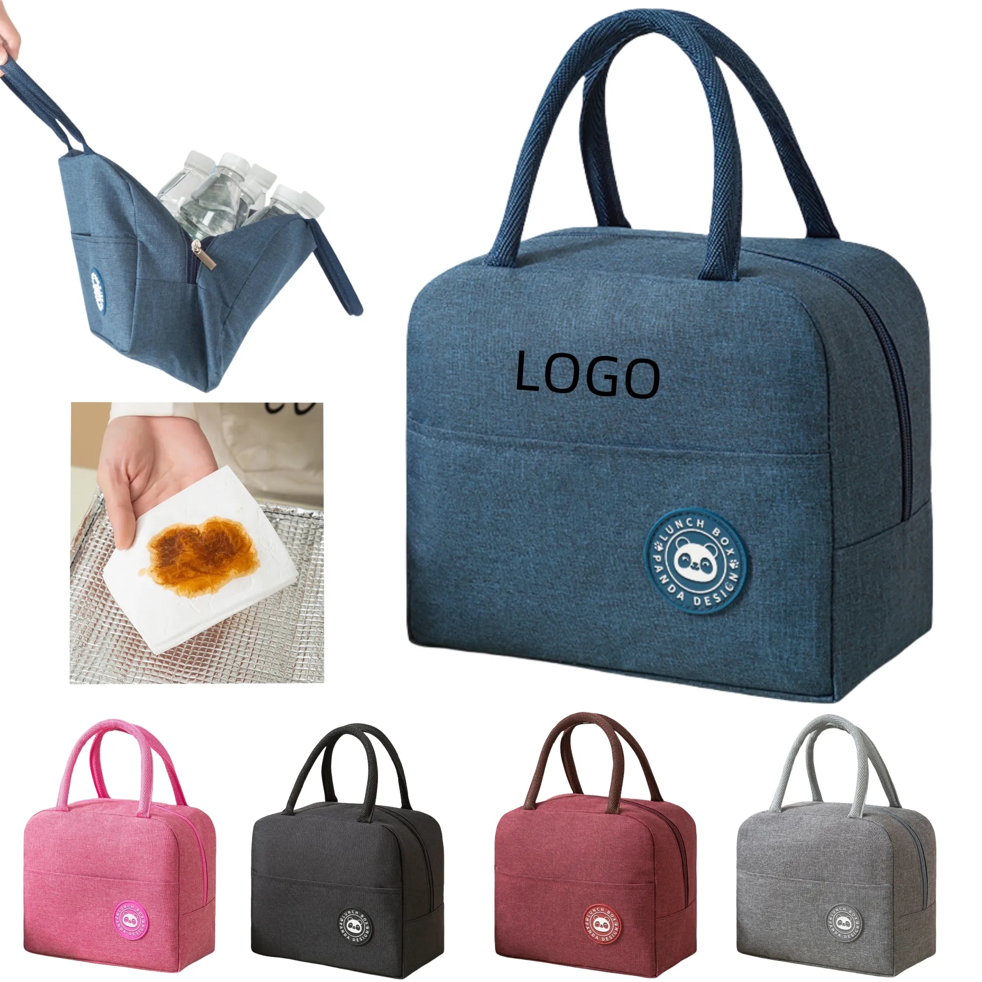 Waterproof Thermal Insulated Lunch Bag With Handles 7
