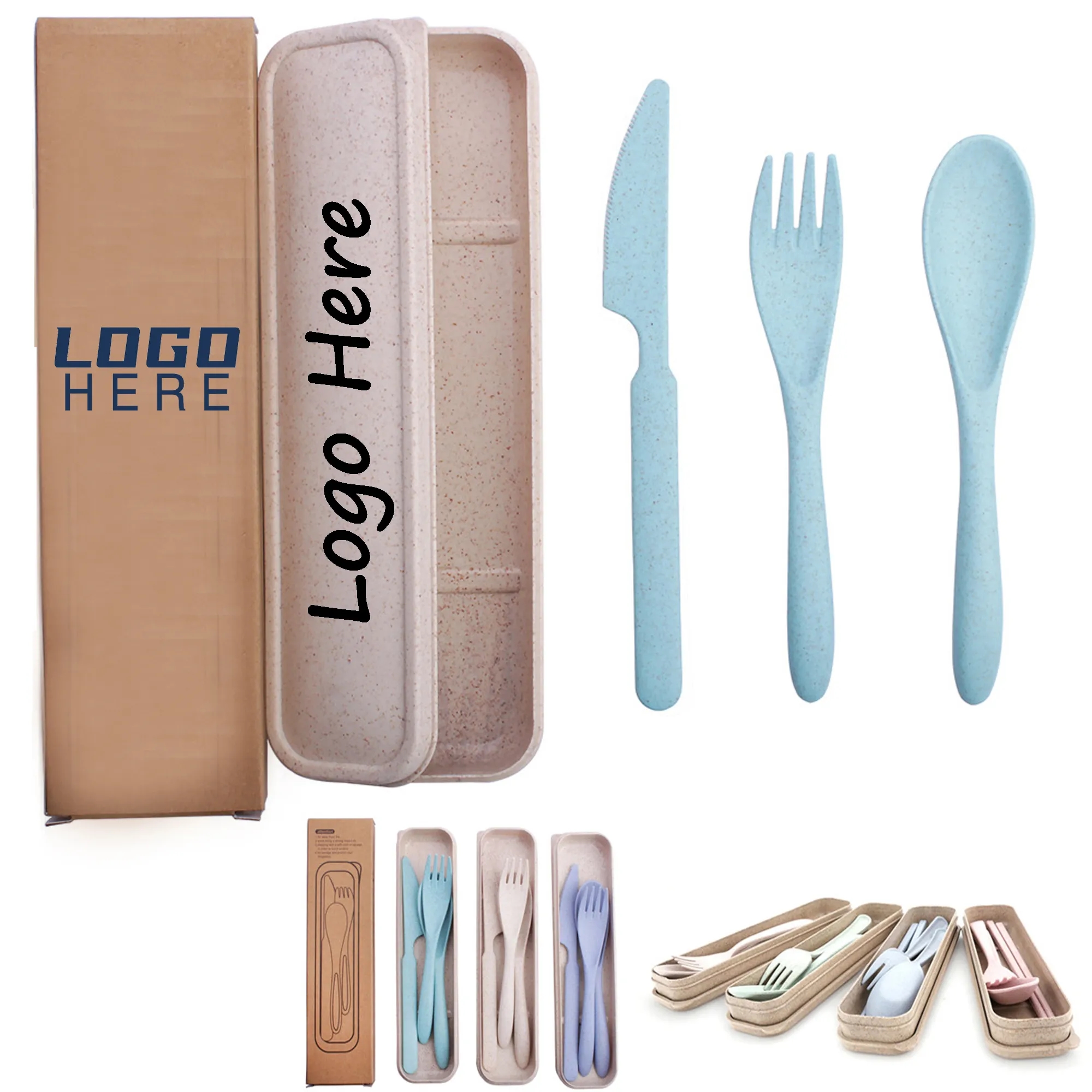 Eco-friendly Biodegradable Straw Cutlery Set 3