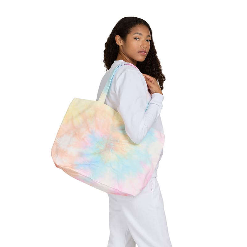 US Blanks Unisex Swirl Tie-Dye Large Canvas Shopper 1