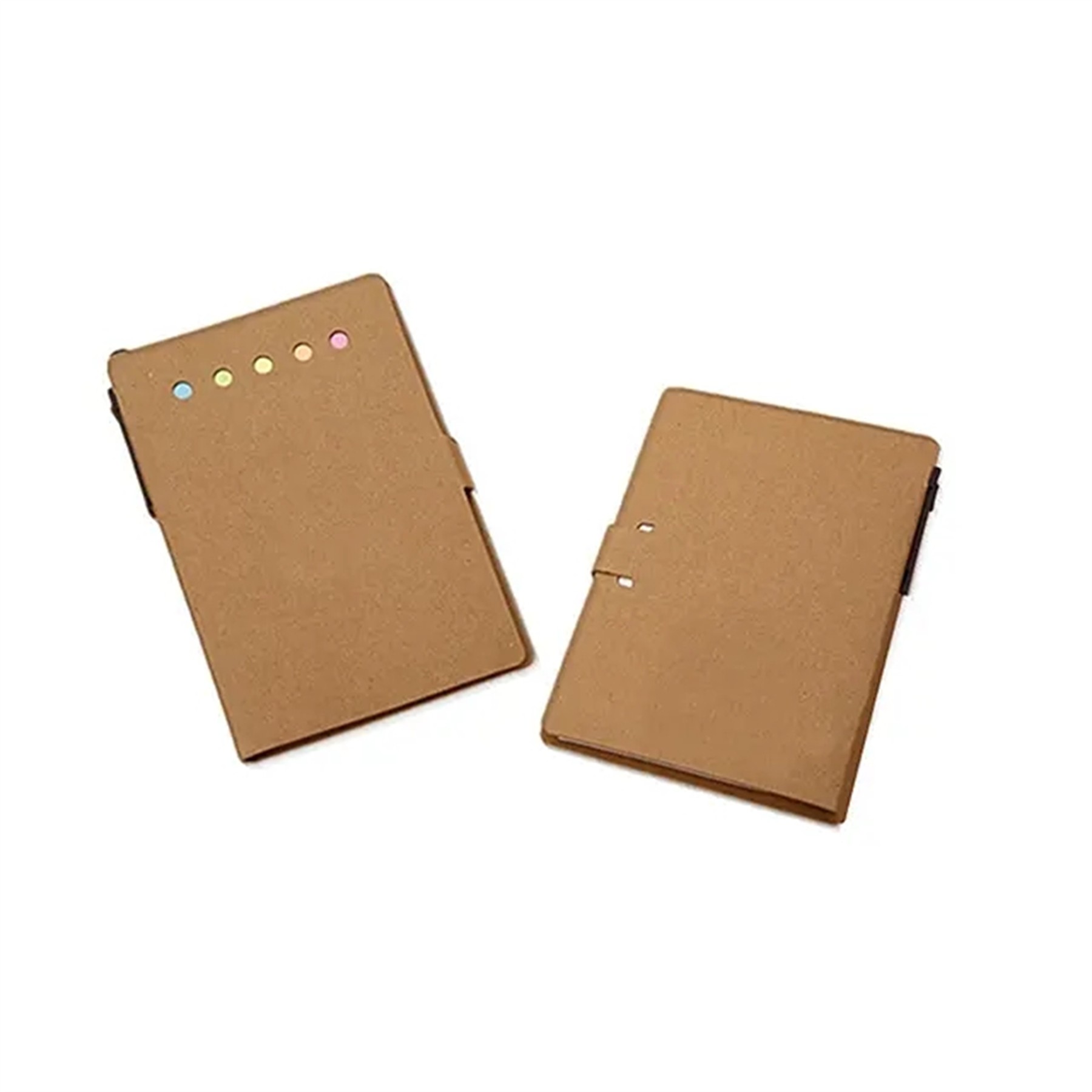 Kraft Paper Cover Notebook With Sticker And Pen 8