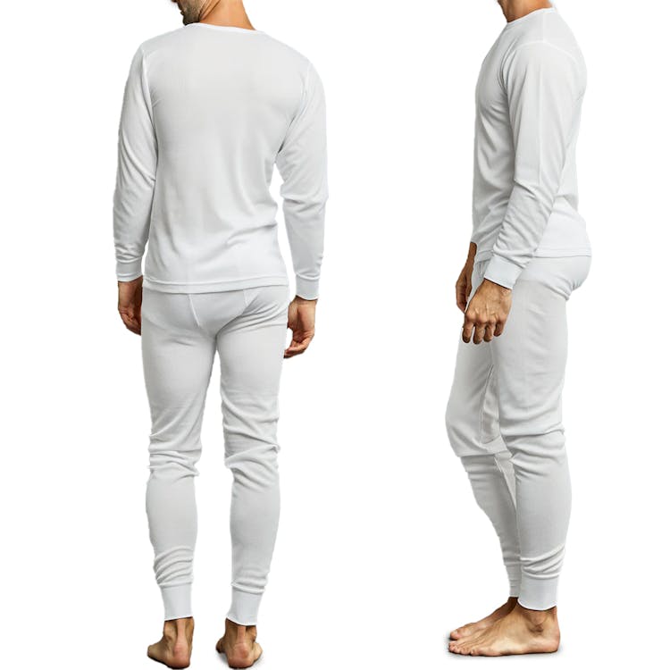 Adult Thermal Underwear Sets - Medium White 2