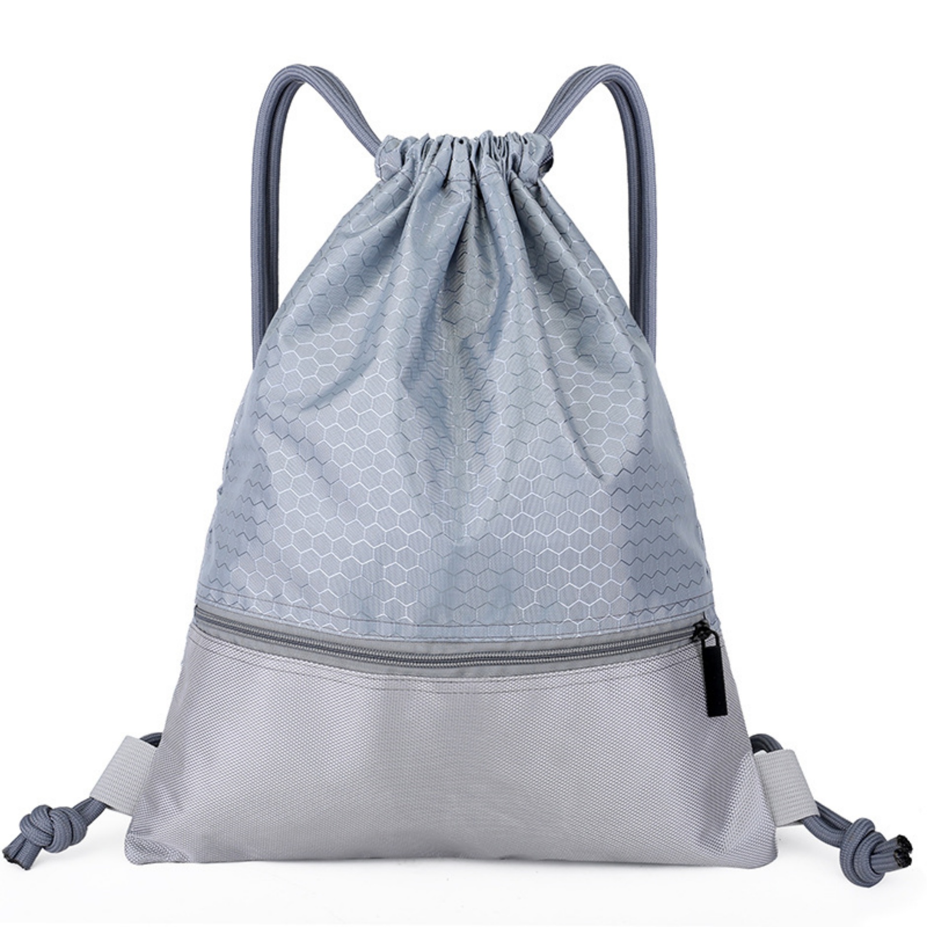 Small Drawstring Backpack Bag with Zipper Pocket 11