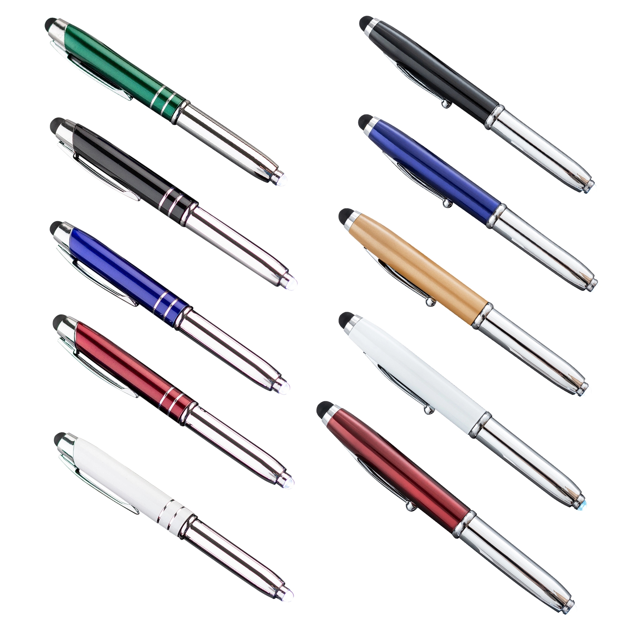 LED Ballpoint Pen With Stylus 2
