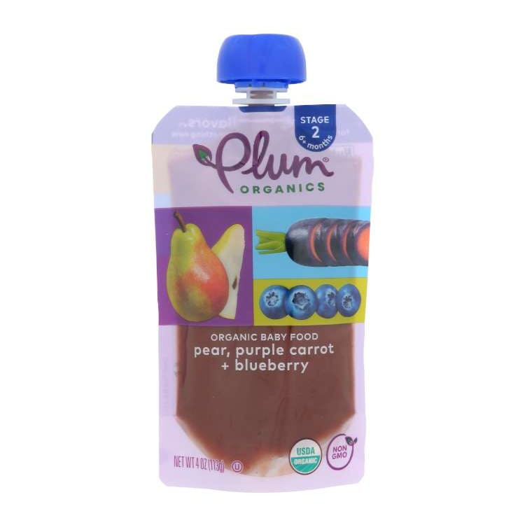 Plum Organics Baby Food 12pk - Blueberry Pear Carrot 1