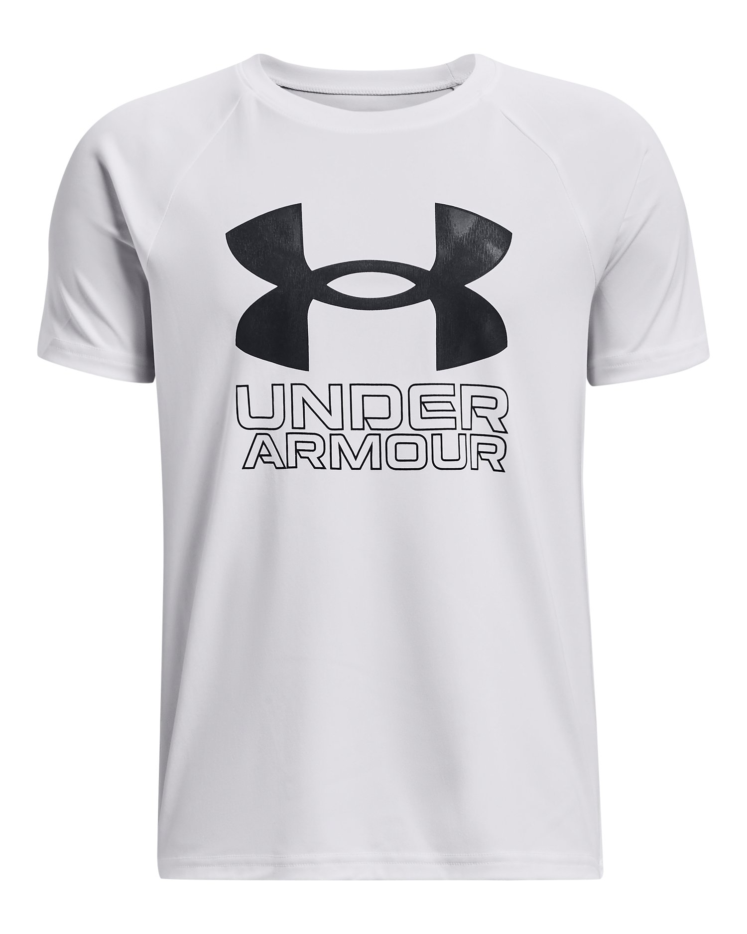 UA Tech Hybrid Print Fill Boys' Short Sleeve 11