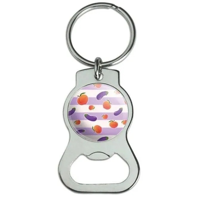Metal Round Bottle Opener Keychain 3