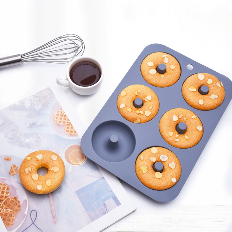 Non-Stick Silicone Donut Mold for 6 Donuts 2.95 Inch 14