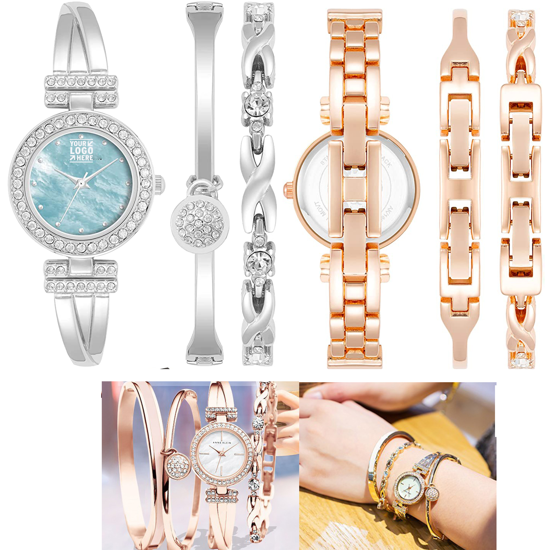 Women Watch and Bracelet Set 2