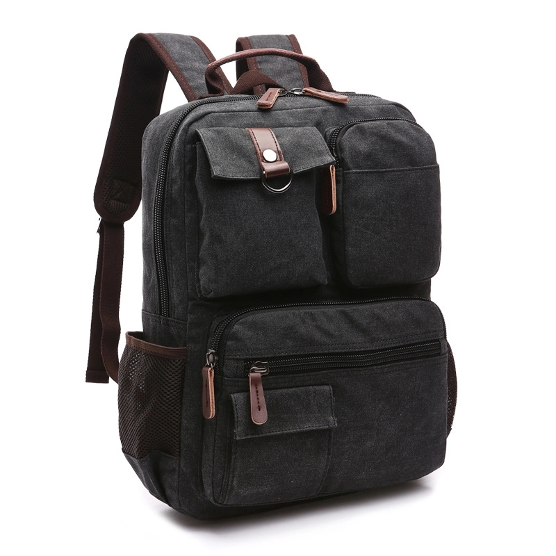 Vintage Canvas Backpack Travel Rucksack 2