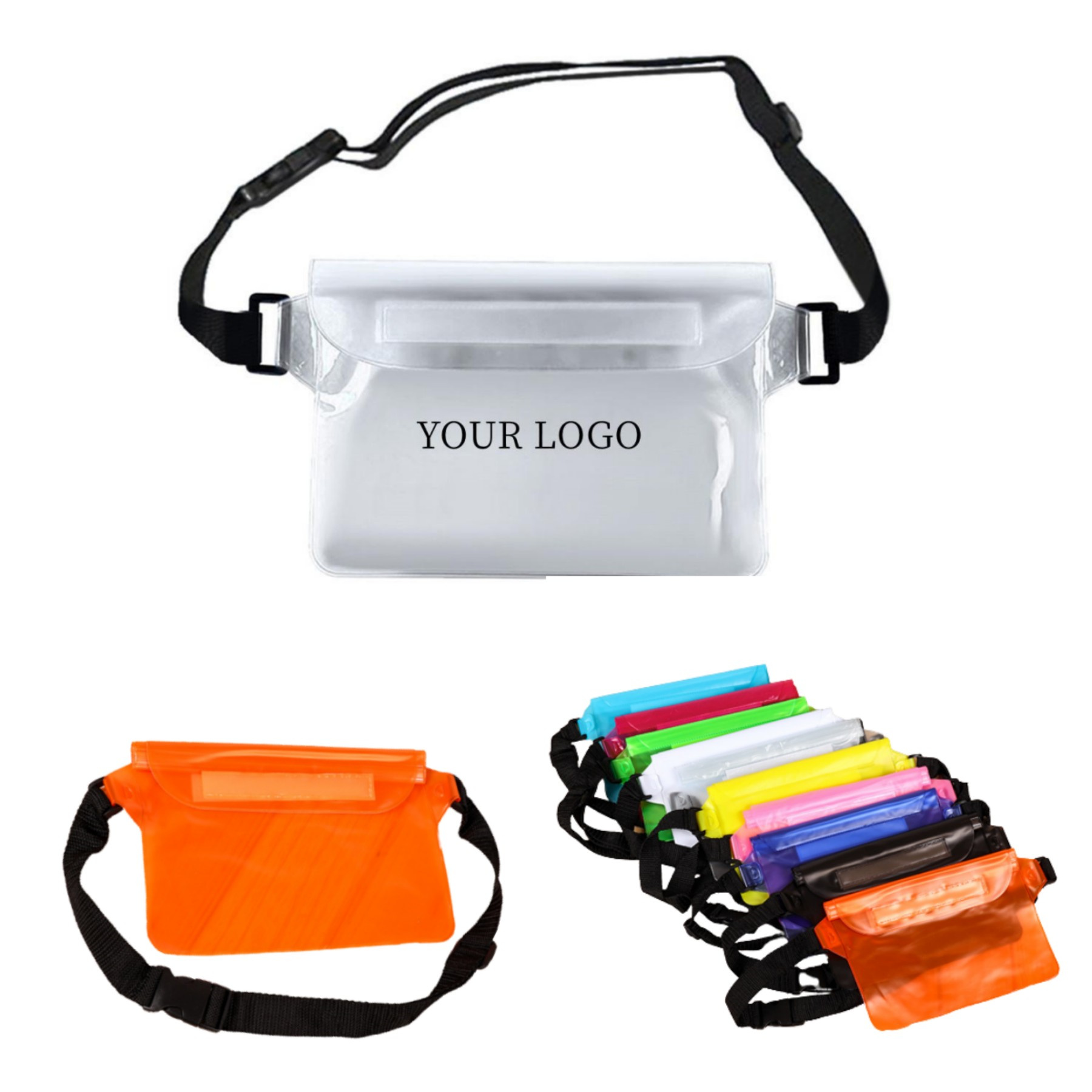 Waterproof Pouch Bag with Adjustable Waist Strap 1