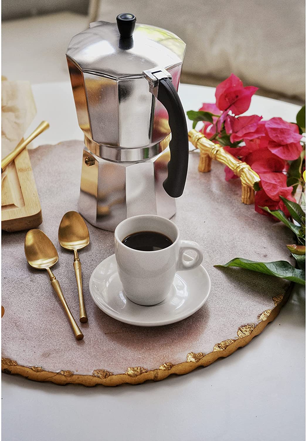 Iconic Stovetop Espresso Maker Moka Pot 9 Cups 5