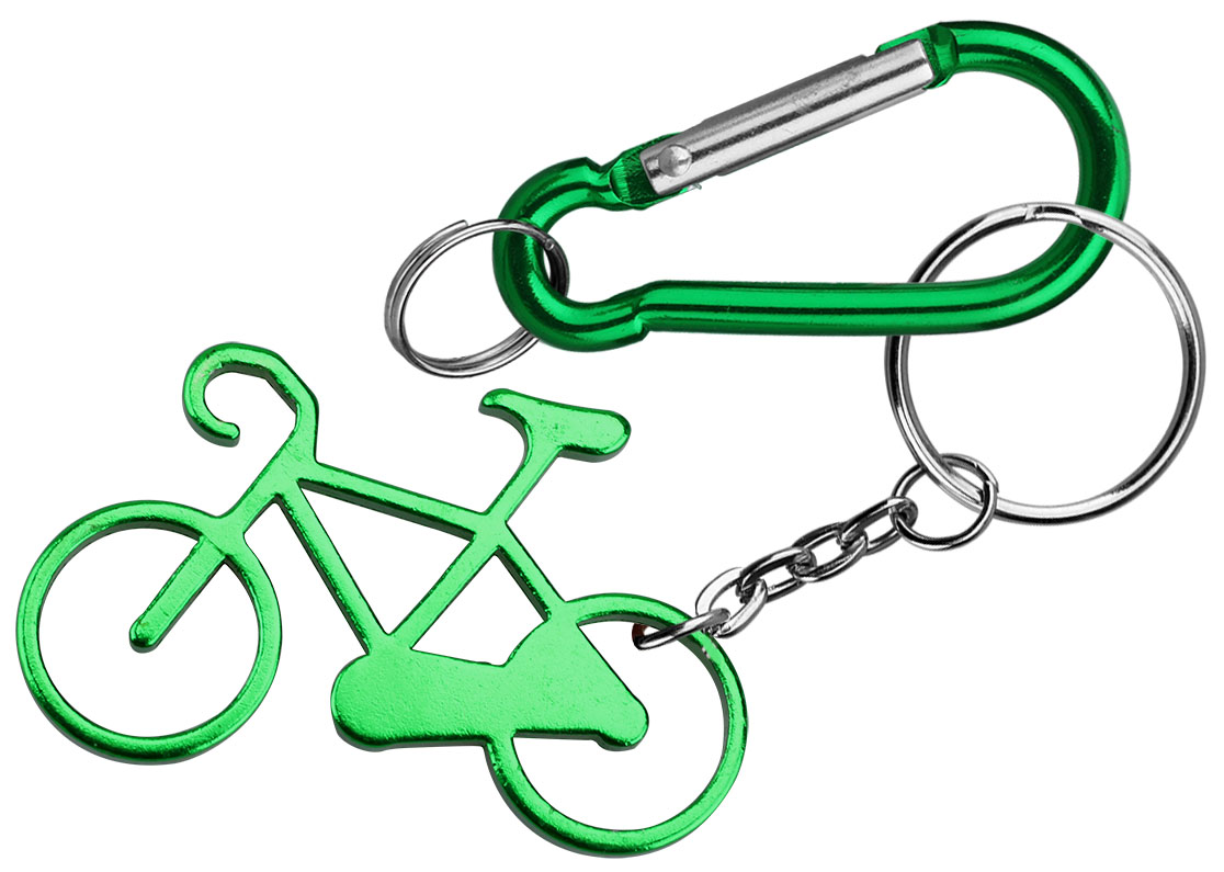 Bicycle shape bottle opener with key chain and carabiner 6
