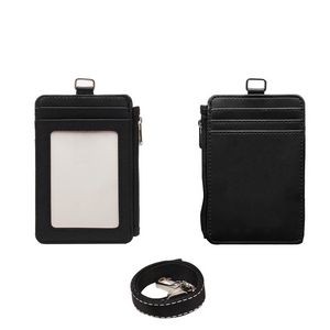 PU Leather Card Holder With Zip Pocket 10