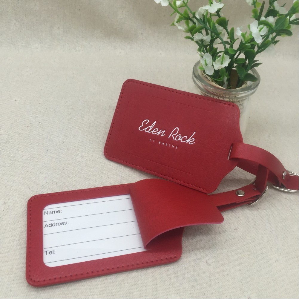 Pu Leather Flip Open Luggage Tag 2