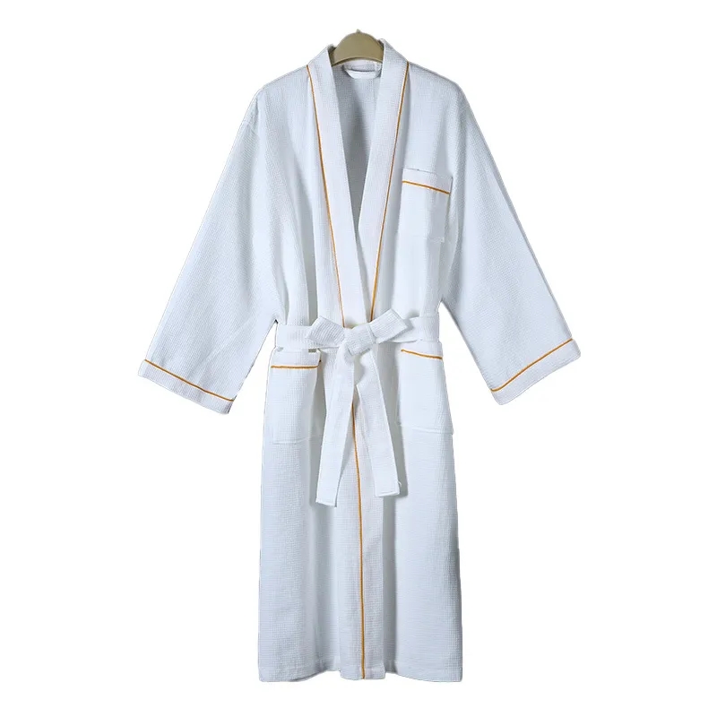 100% cotton Waffle Knit Lightweight Bath Robes 5