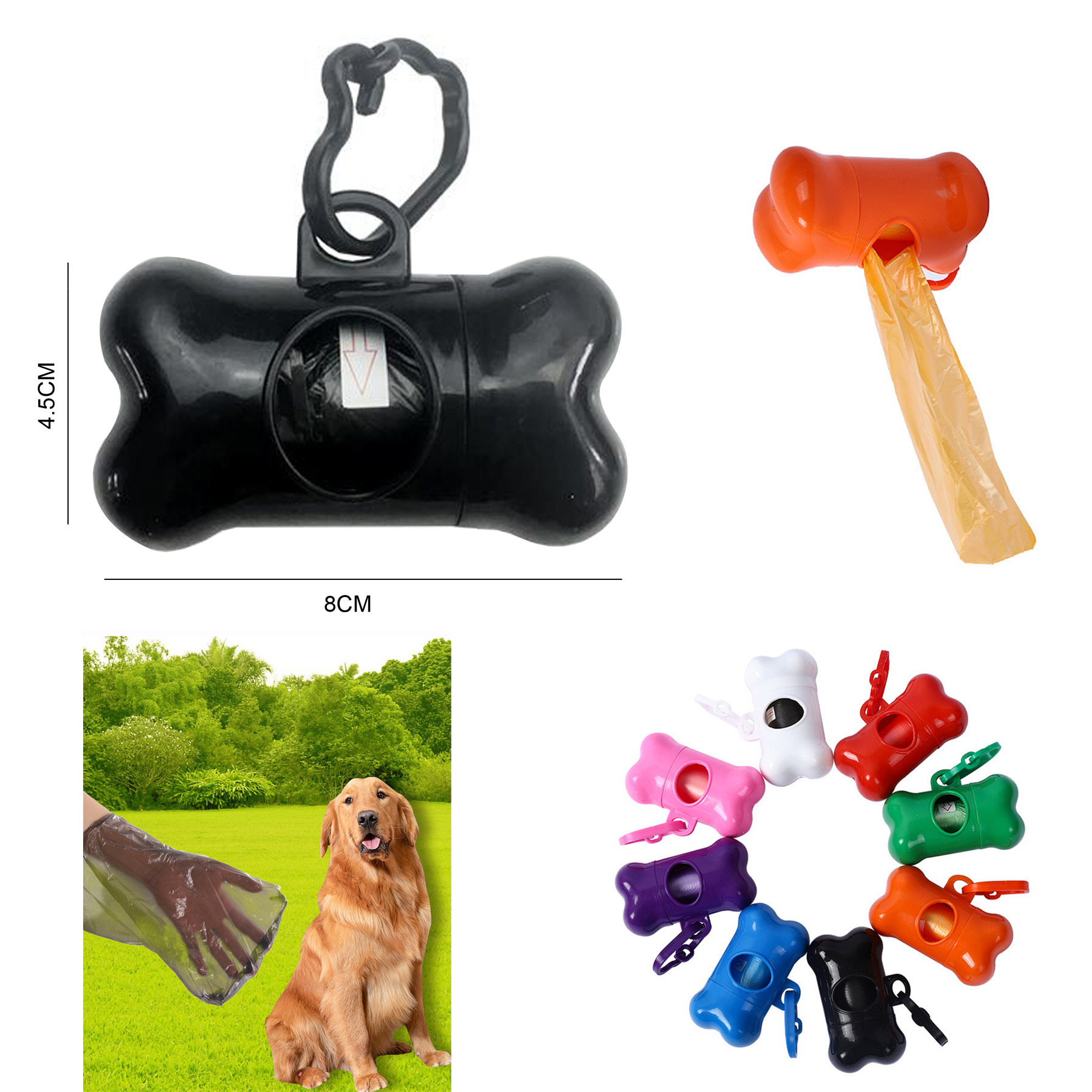 Pet Waste Bag Dispenser With Waste Bag 2