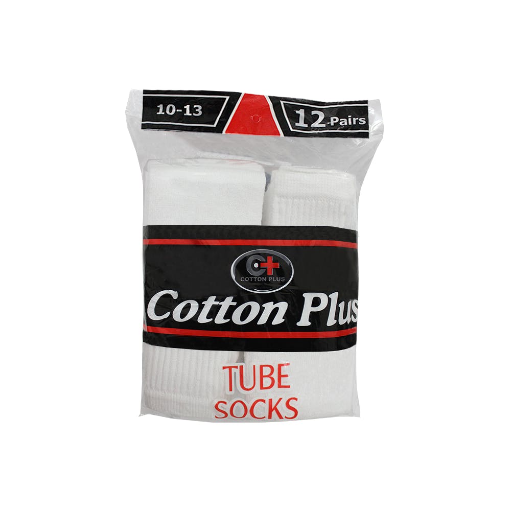 Men's Tube Socks - White Size 10-13 2