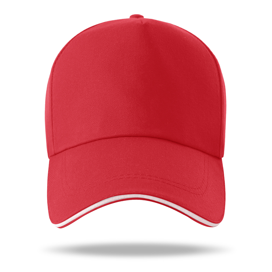 Stock Poly Cotton 5 Panel Cap, Double Buckle Back Fastener 26
