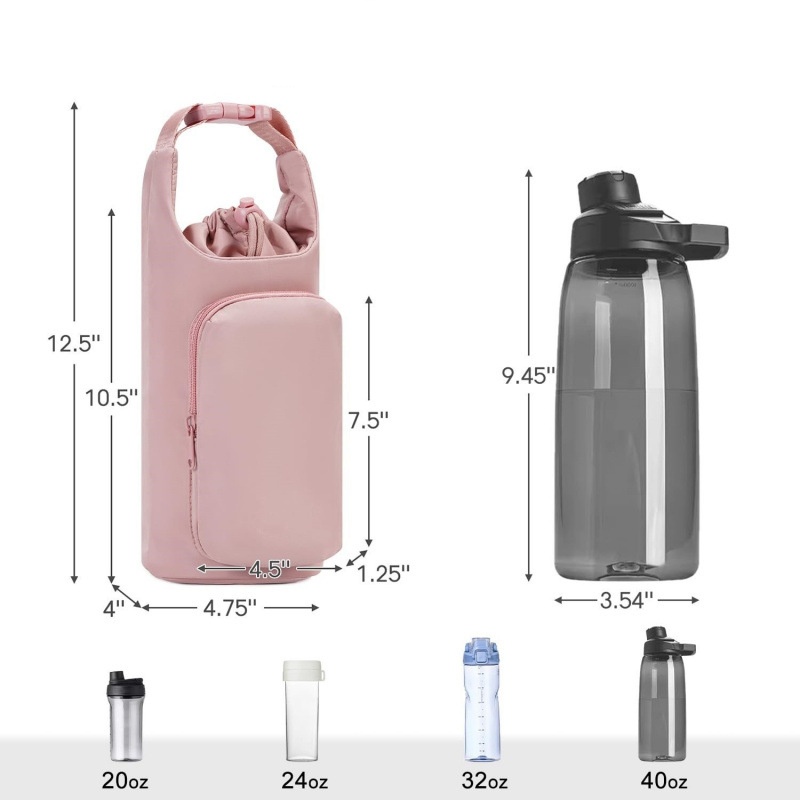 Customized Handheld Strap style Portable Water Bottle Protective Cover 3