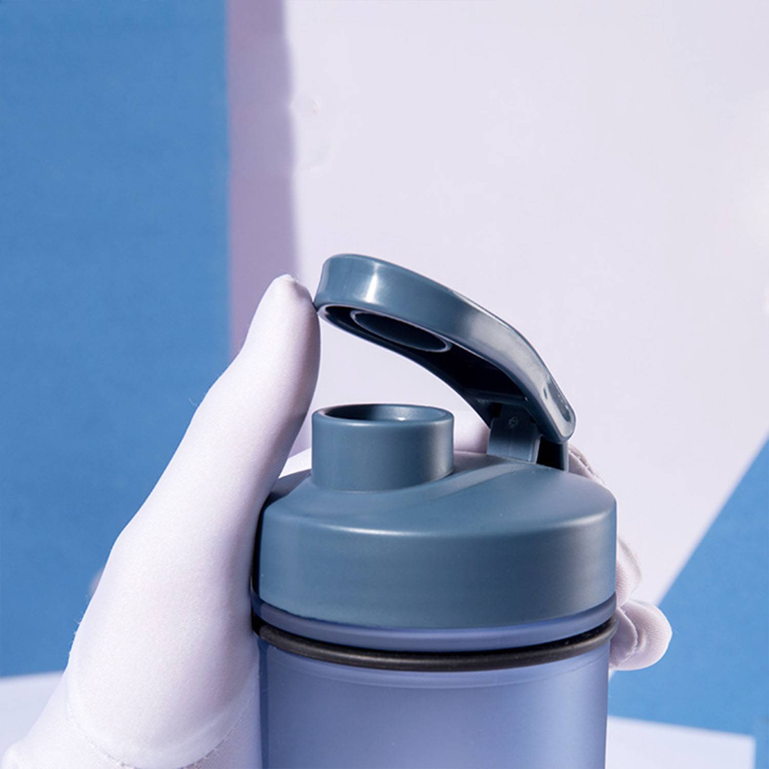 15.8oz Portable Plastic Flip Top Straight Drink Sports Cup 5